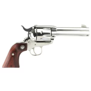 Ruger Vaquero .45 Long Colt Revolver - 6 Rounds | 4.62" Barrel | Wood Grips | Stainless/Silver